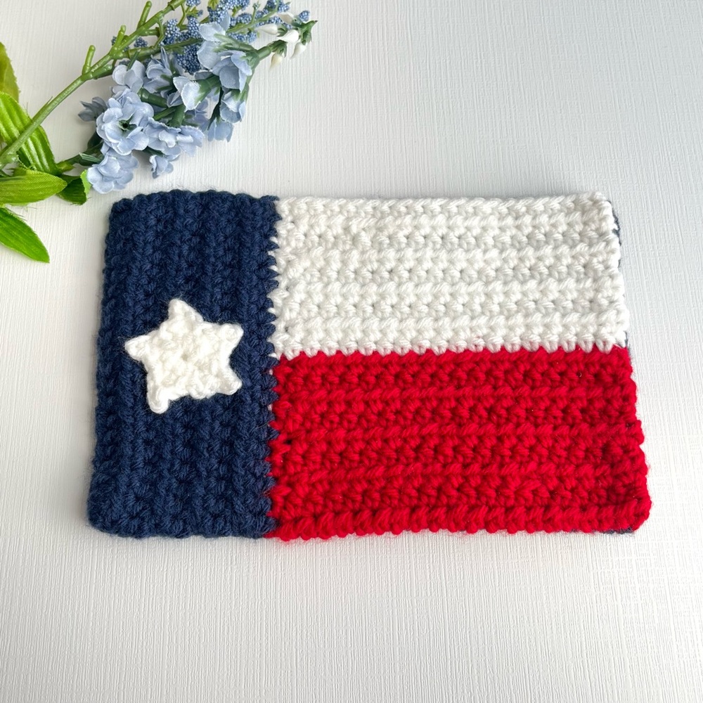 Texas Flag Crocheted Bag